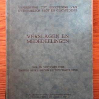 Verslagen en mededeelingen. 1937